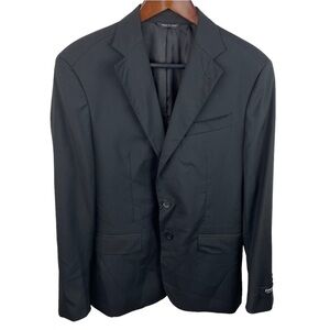 Zanetti | Milano Black Wool Two Button Sport Coat New